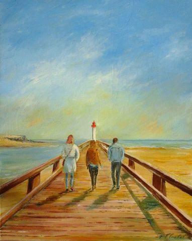 Trio sur jetée